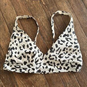 Leopard Print Bikini Top